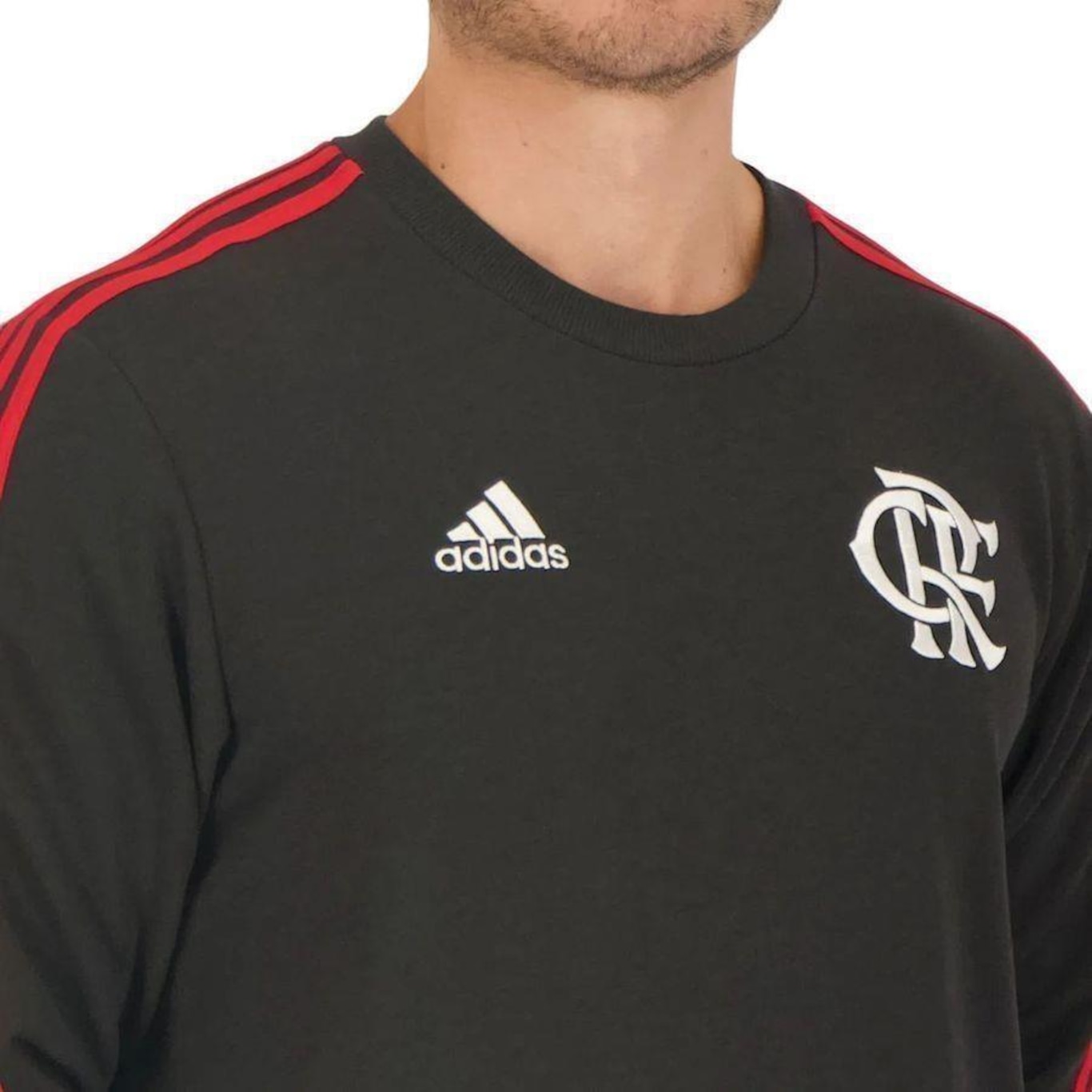 Blusão de Moletom do Flamengo adidas Dna - Masculino - Foto 3