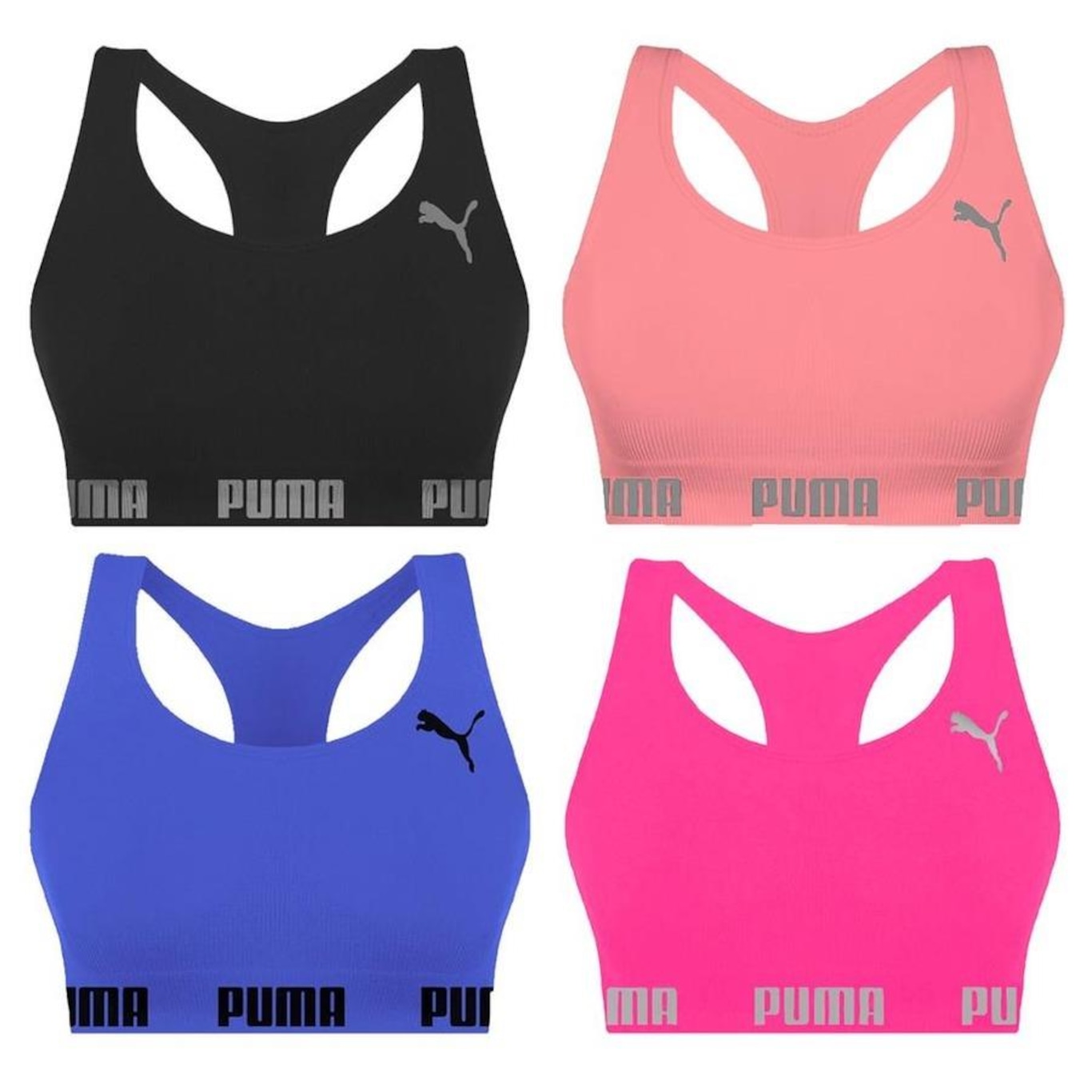 Kit Tops Puma Nadador sem Costura - 4 Unidades - Feminino - Foto 1