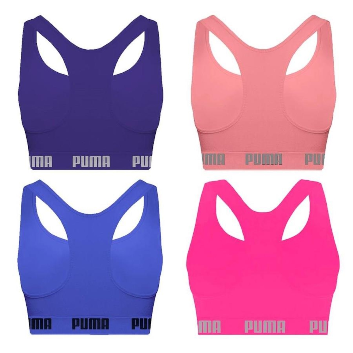 Kit Tops Puma Nadador sem Costura - 4 Unidades - Feminino - Foto 2