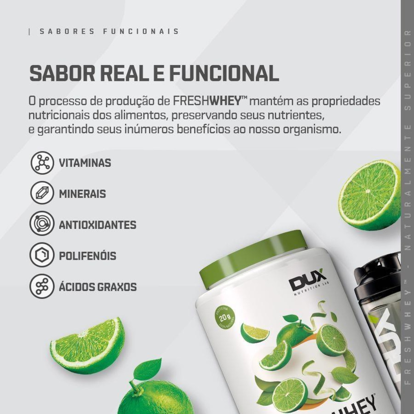 Whey Dux Nutrition - Limão - 900g - Foto 5