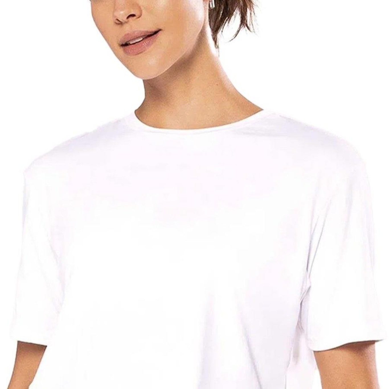 Camiseta Cropped Alto Giro Basic Fit - Feminino - Foto 3