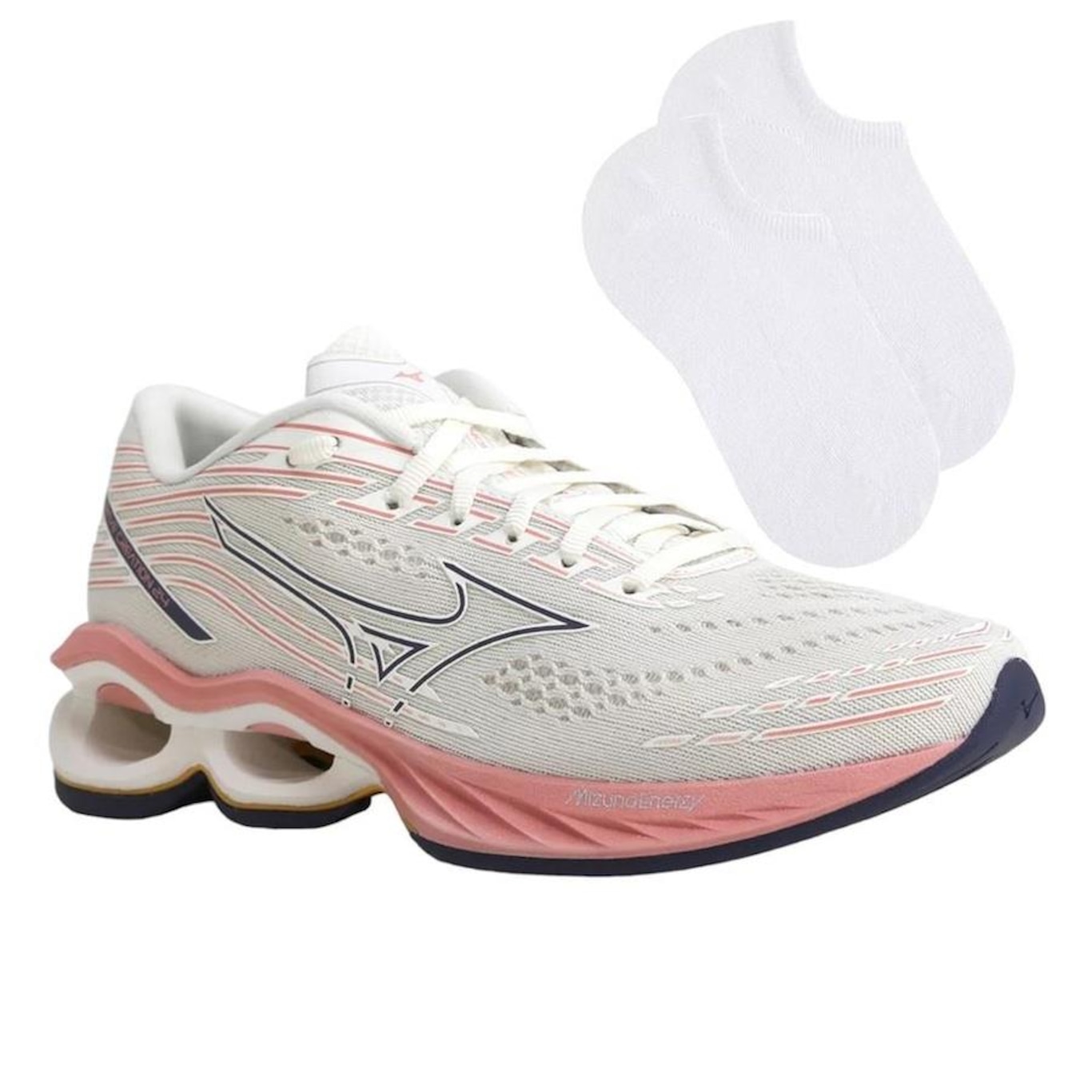 Tenis Mizuno Wave Creation 24 Feminino 1 Par Meias em Promocao Centauro