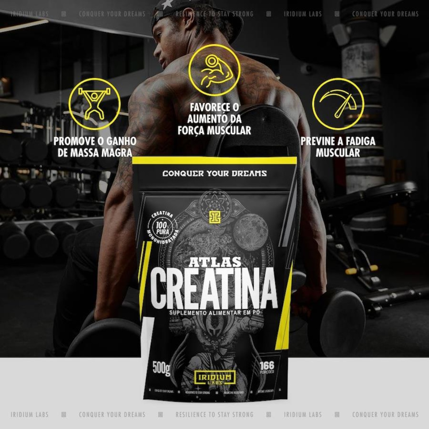 Atlas Creatina Iridium Labs - 500g - Foto 2