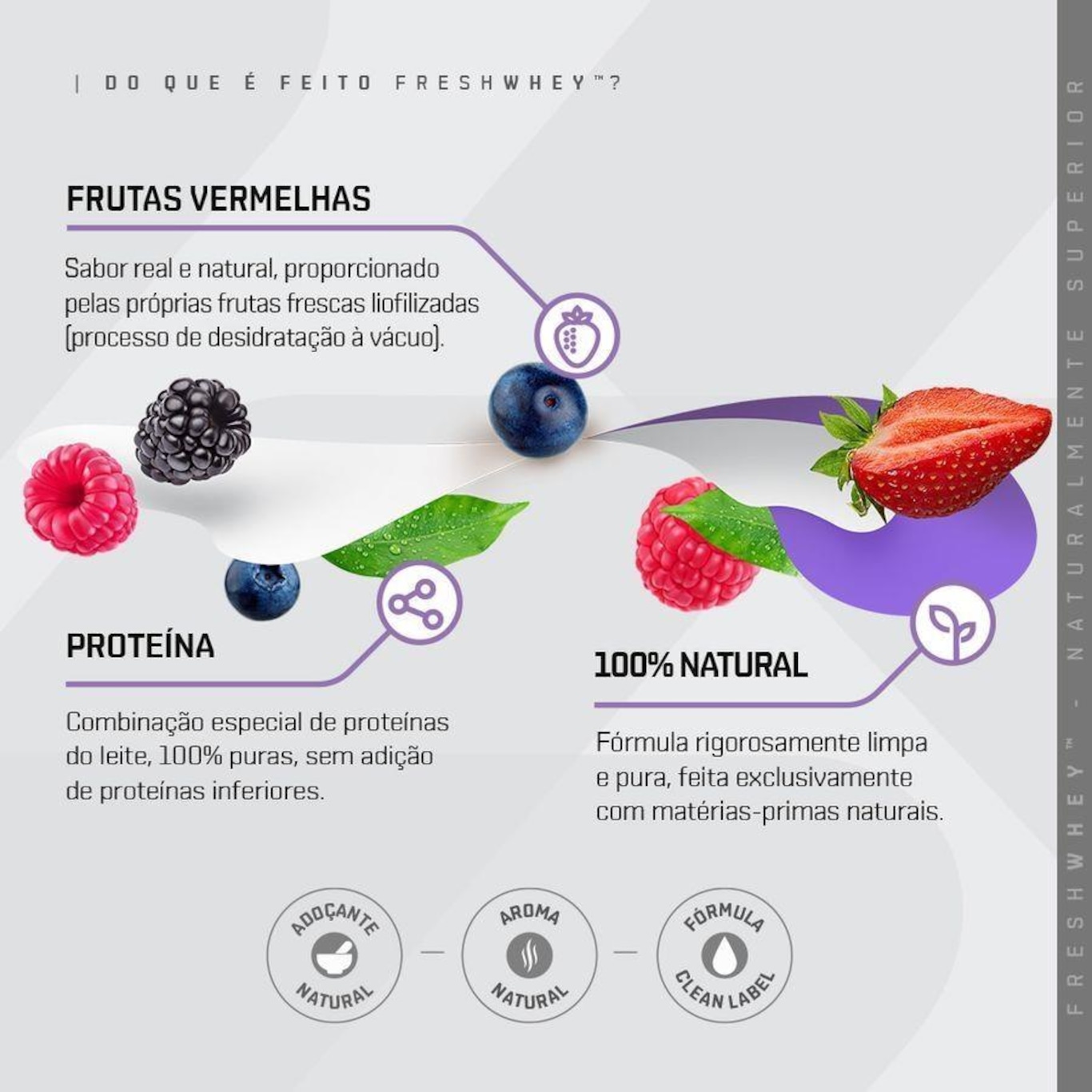 Whey Dux Nutrition - Frutas Vermelhas - 450g - Foto 4