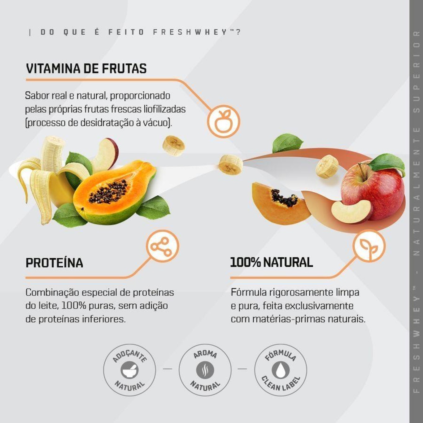 Whey Dux Nutrition - Vitamina de Frutas - 900G - Foto 3