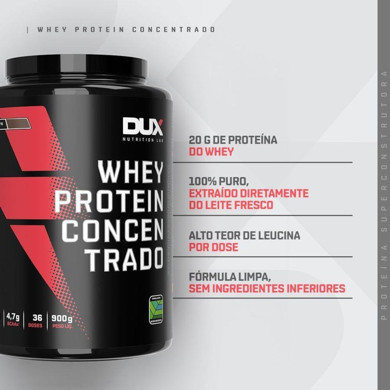 Whey Protein Dux Nutrition Concentrado 450 g - Foto 2