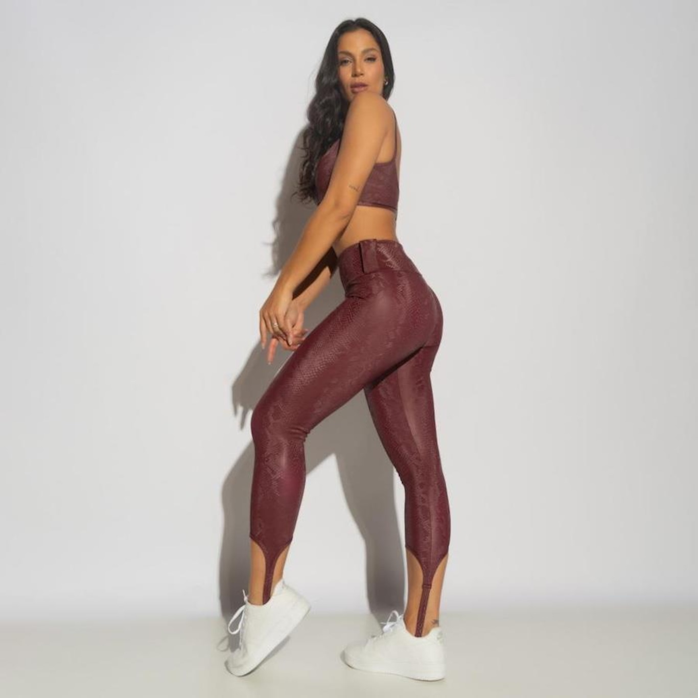 Calça Legging Fitness Snake com Pezinho Rubro - Feminina - Foto 3