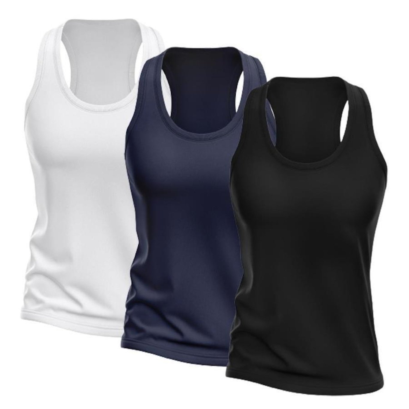 Kit Camisetas Regata Dellas Fit Dry Nadador - Feminina - 3 unidades - Foto 1