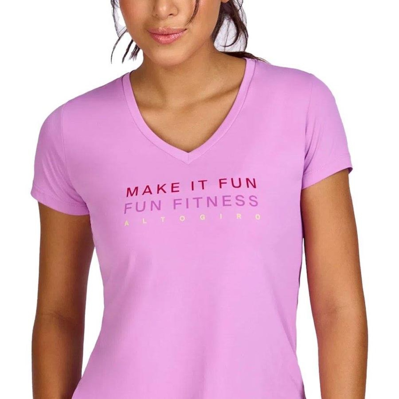 Camiseta Alto Giro Skin Fit - Feminina - Foto 4