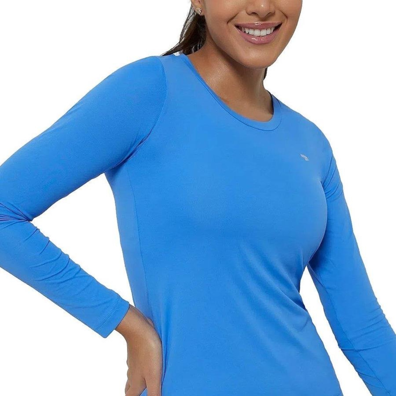 Camiseta Alto Giro Manga Longa Fitness - Feminina - Foto 4