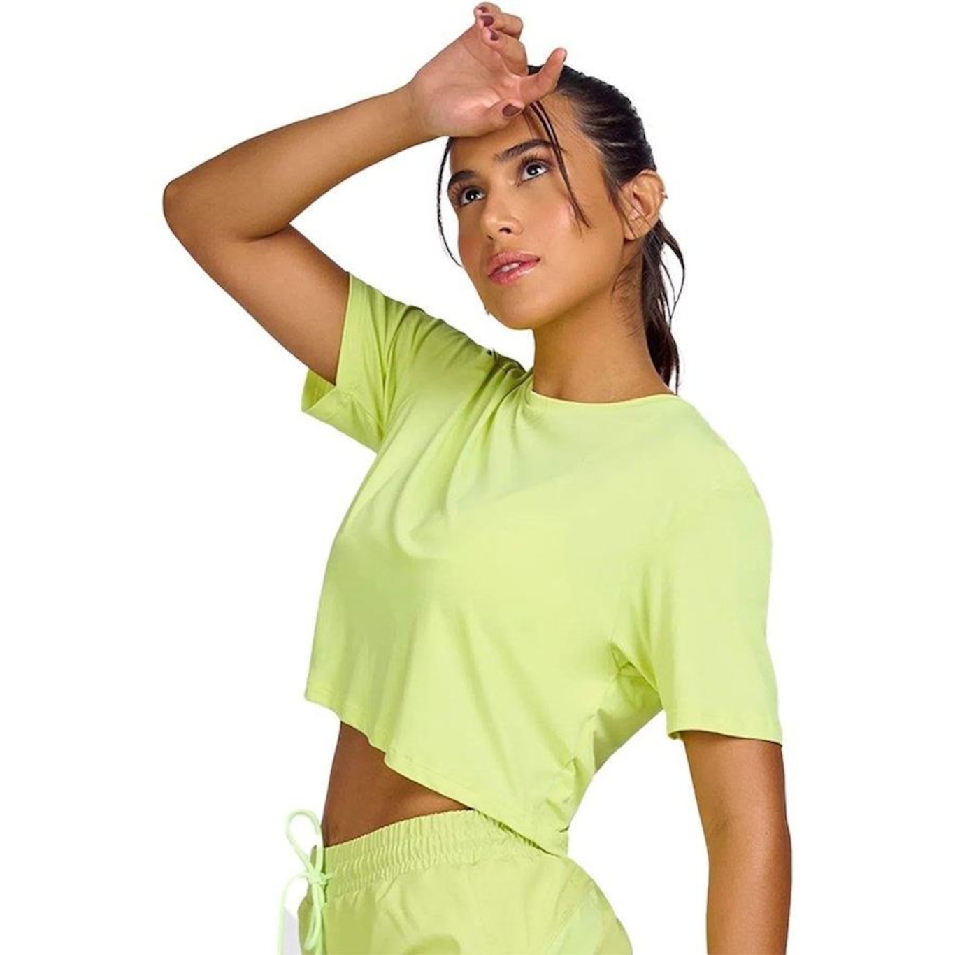 Blusa Cropped Alto Giro Basic Skin Fit - Feminina - Foto 3