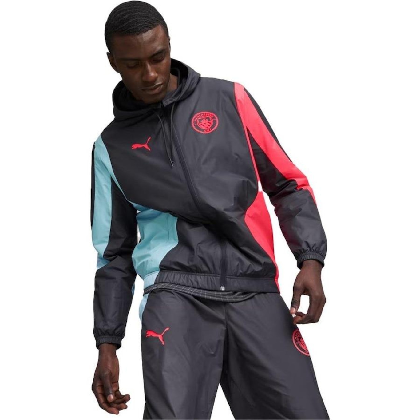 Jaqueta com Capuz Puma Anthem Manchester City - Masculina - Foto 1