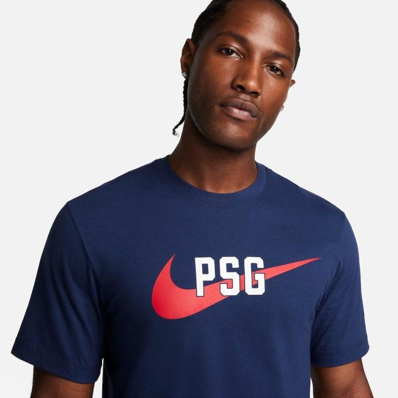 Camiseta Nike Paris Saint-Germain Swoosh - Masculina - Foto 3