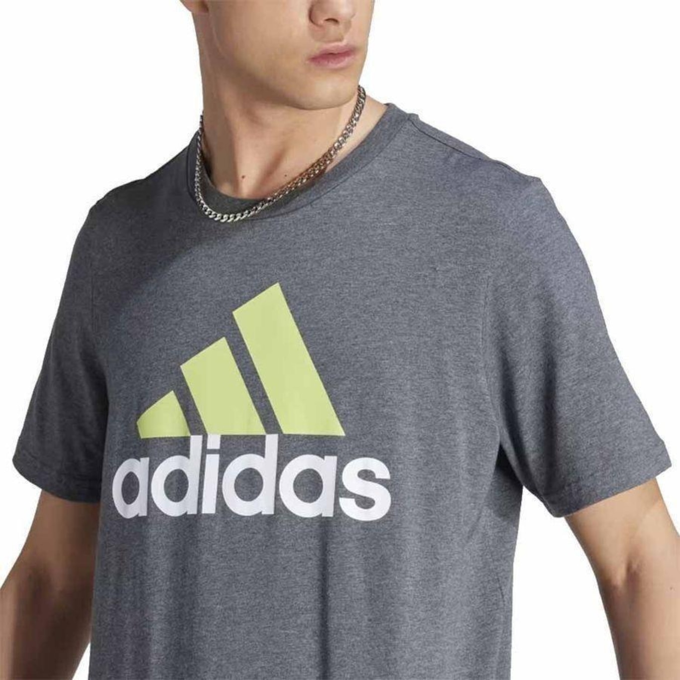 Camiseta Masculina adidas Manga Curta Big Logo - Foto 4