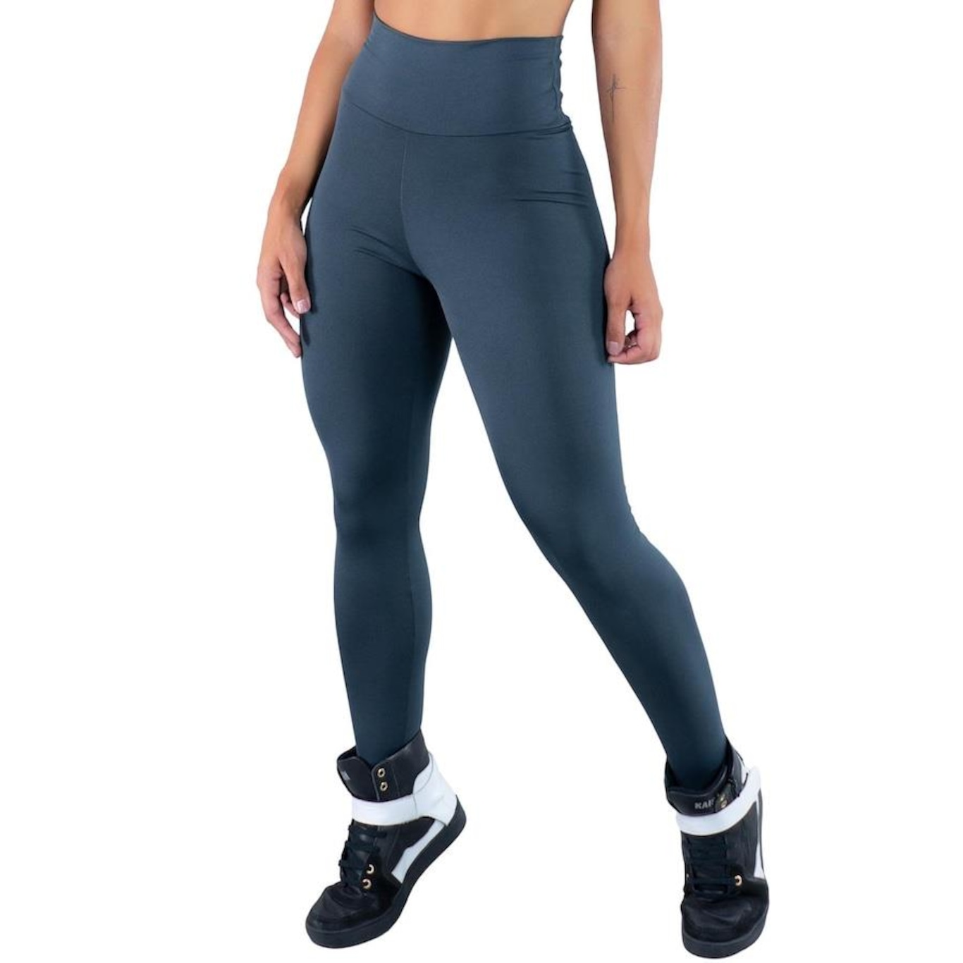 Calça Legging Cintura Alta Mvb Modas Suplex Fitness - Feminina - Foto 1