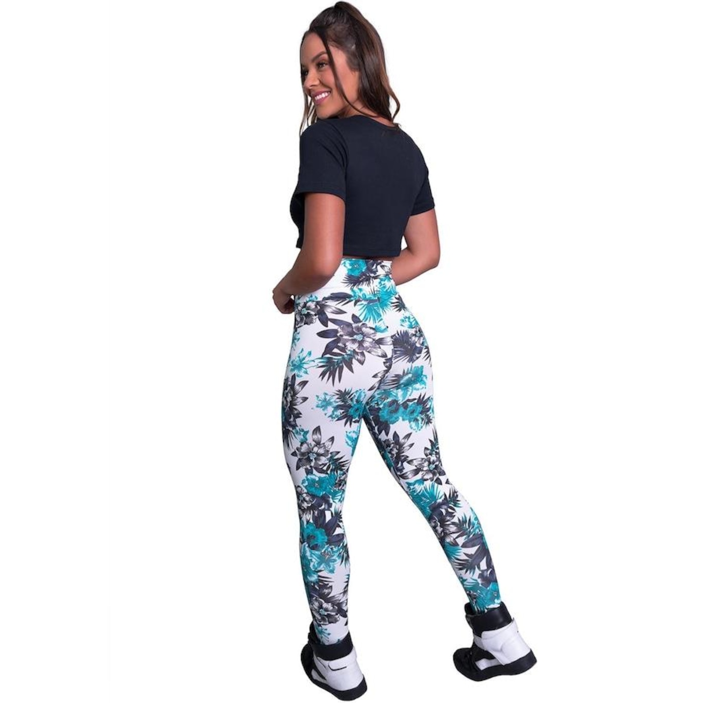 Calça Legging Cintura Alta Mvb Modas Suplex Fitness - Feminina - Foto 4