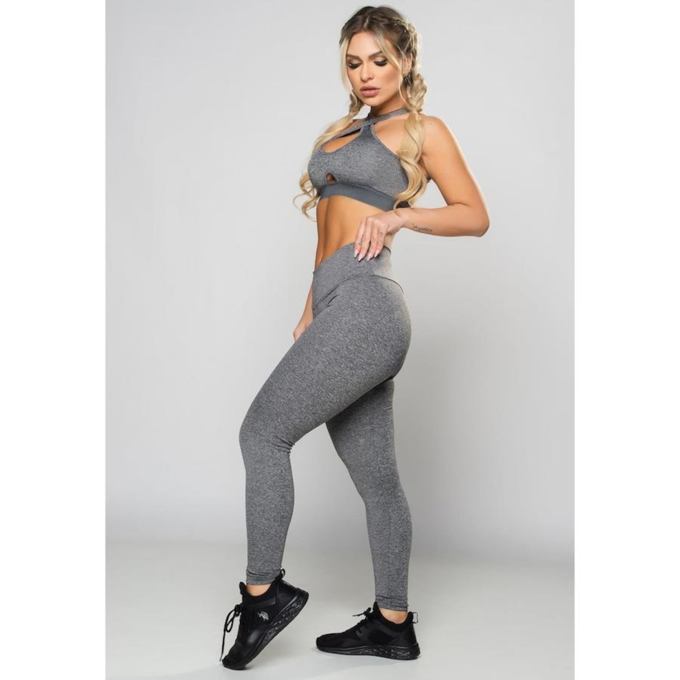 Calça Legging Cintura Alta Mvb Modas Empina Bumbum - Feminina - Foto 4