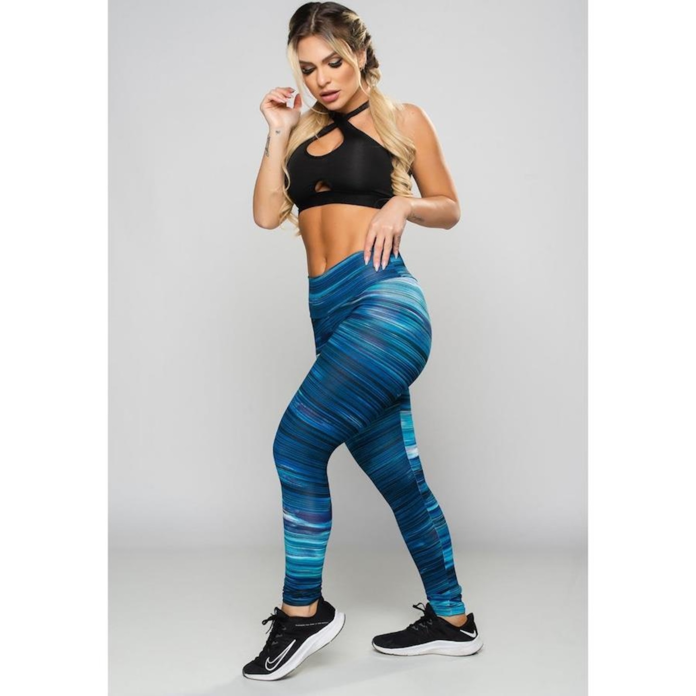 Calça Legging Cintura Alta Mvb Modas Empina Bumbum - Feminina - Foto 4