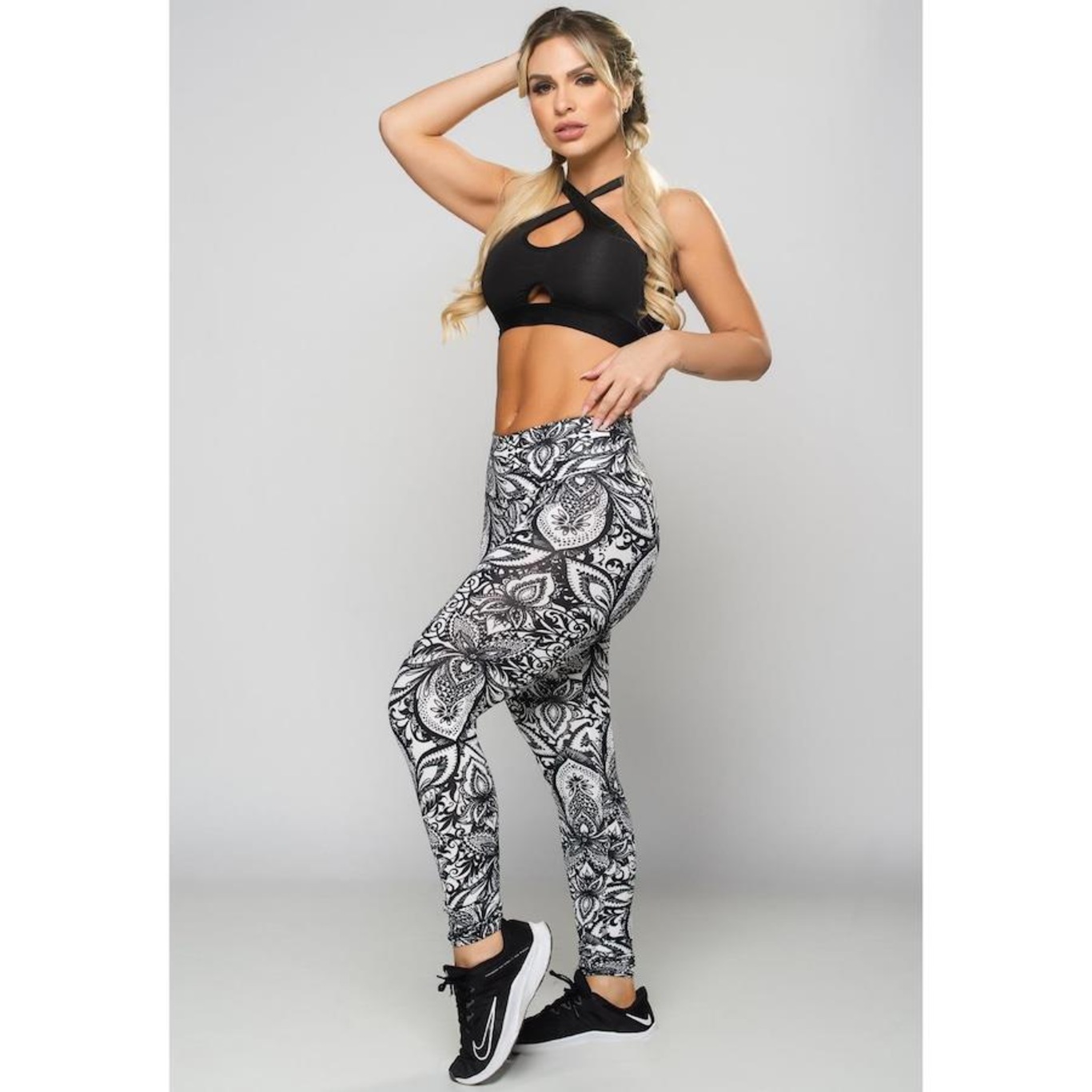 Calça Legging Cintura Alta Mvb Modas Empina Bumbum - Feminina - Foto 4