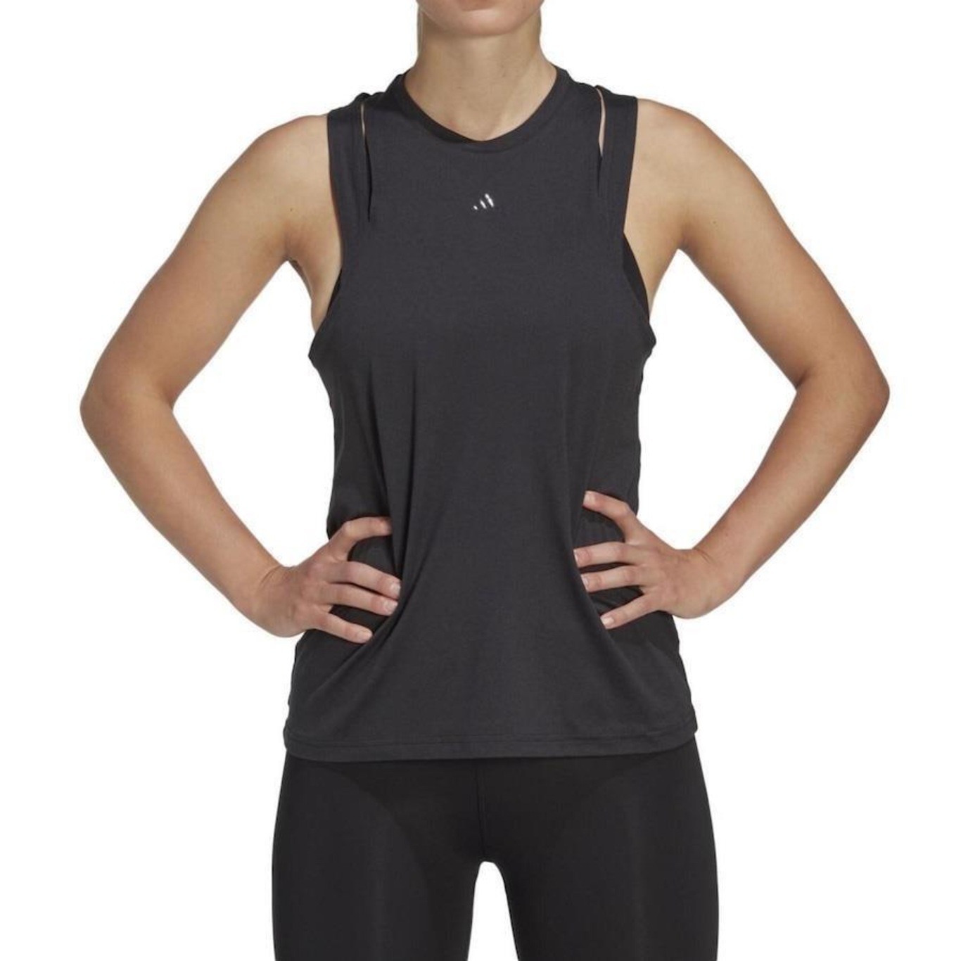 Camiseta Regata adidas Essential 3Bar - Feminina - Foto 1