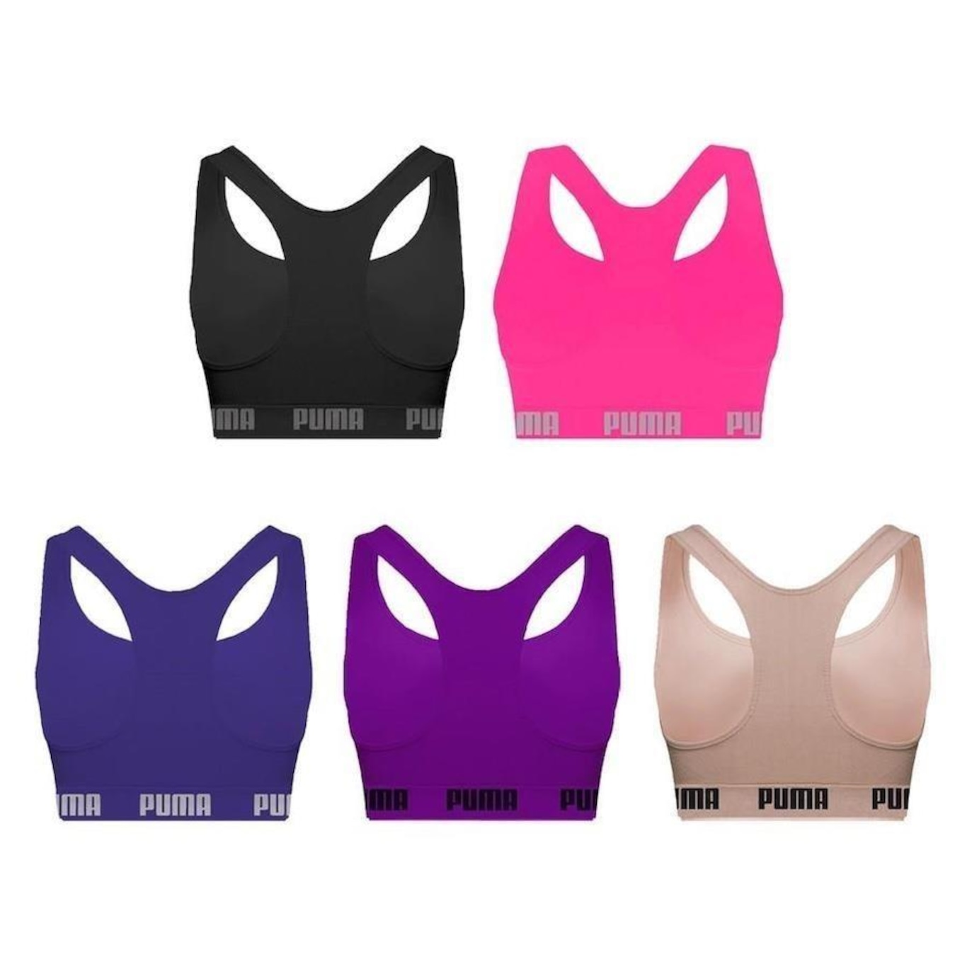 Kit Tops Puma Nadador sem Costura - 5 Unidades - Feminino - Foto 2