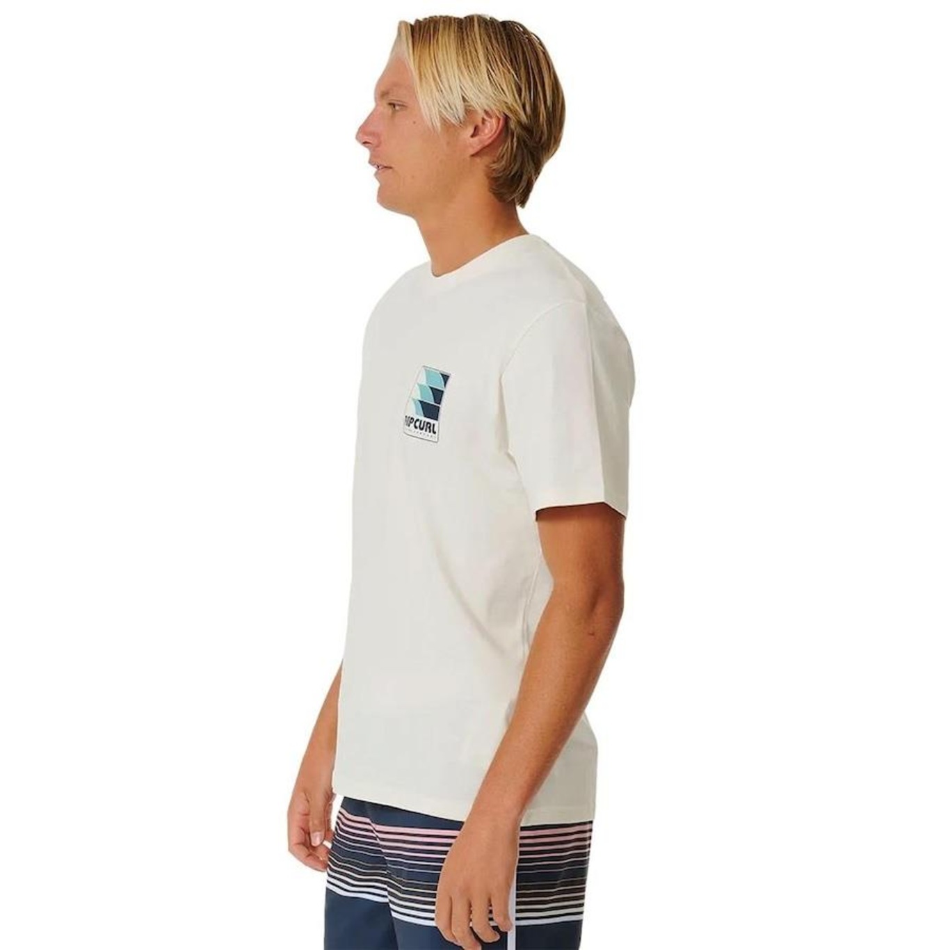 Camiseta Rip Curl Surf Revival Lwa Bone - Masculina - Foto 1