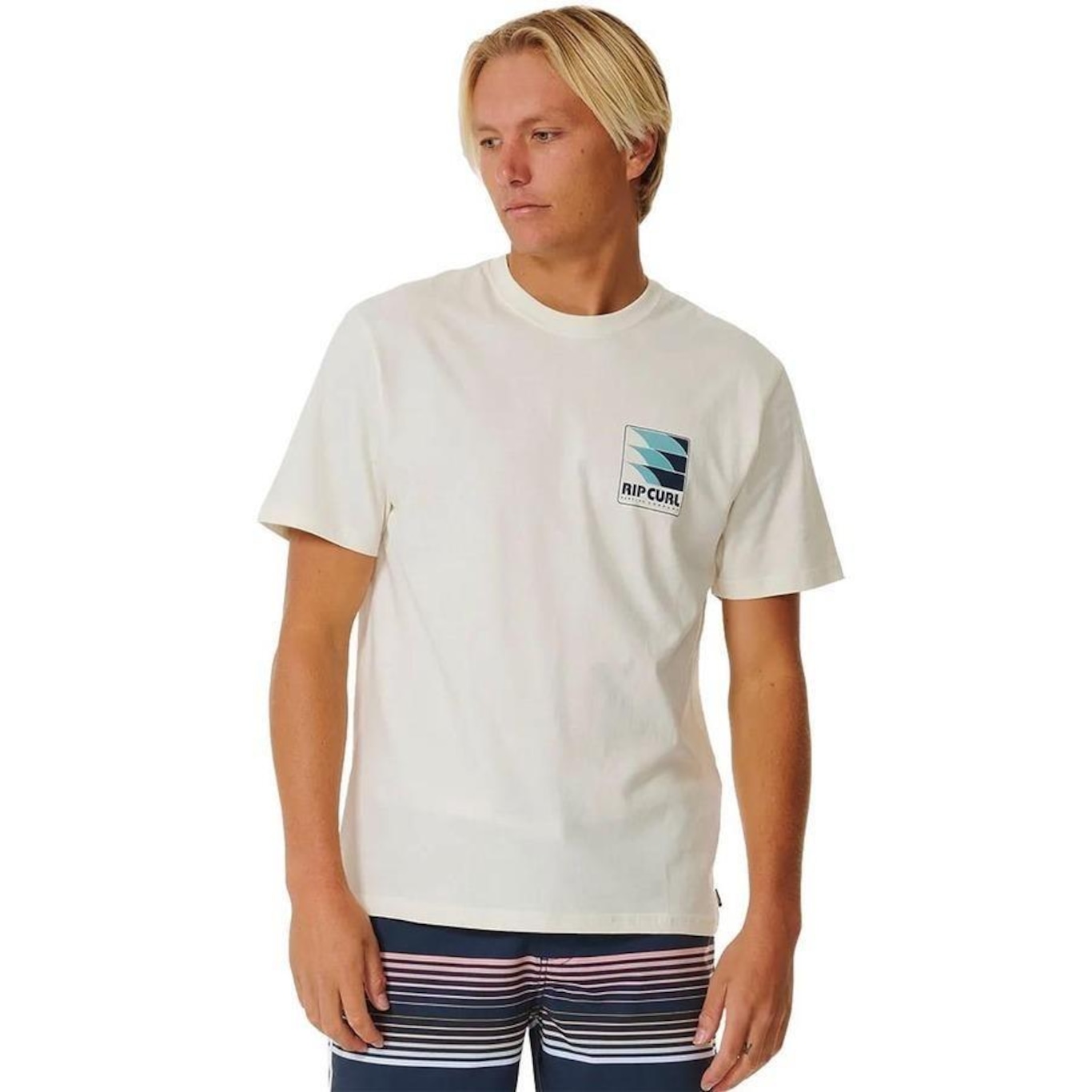 Camiseta Rip Curl Surf Revival Lwa Bone - Masculina - Foto 2