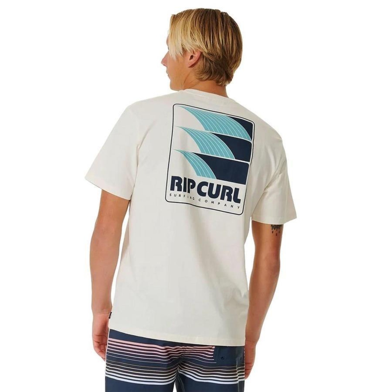 Camiseta Rip Curl Surf Revival Lwa Bone - Masculina - Foto 3