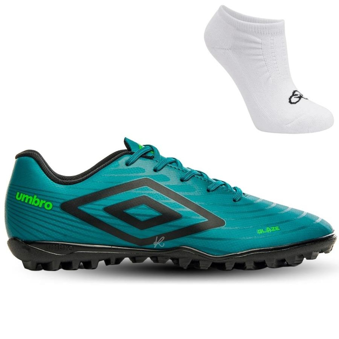 Chuteira Society Umbro Glaze + 1 Par de Meias - Adulto - Foto 1