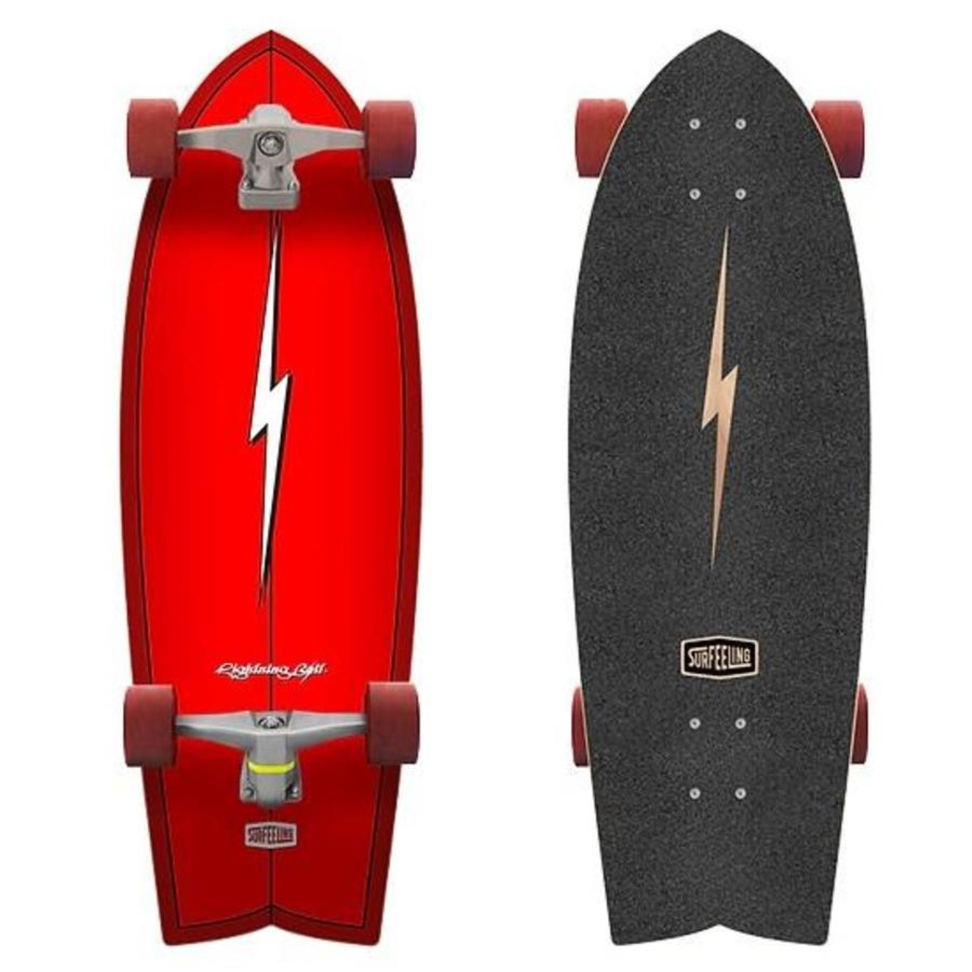 Skate Simulador de Surf Surfeeling Lightning Bolt - Foto 1