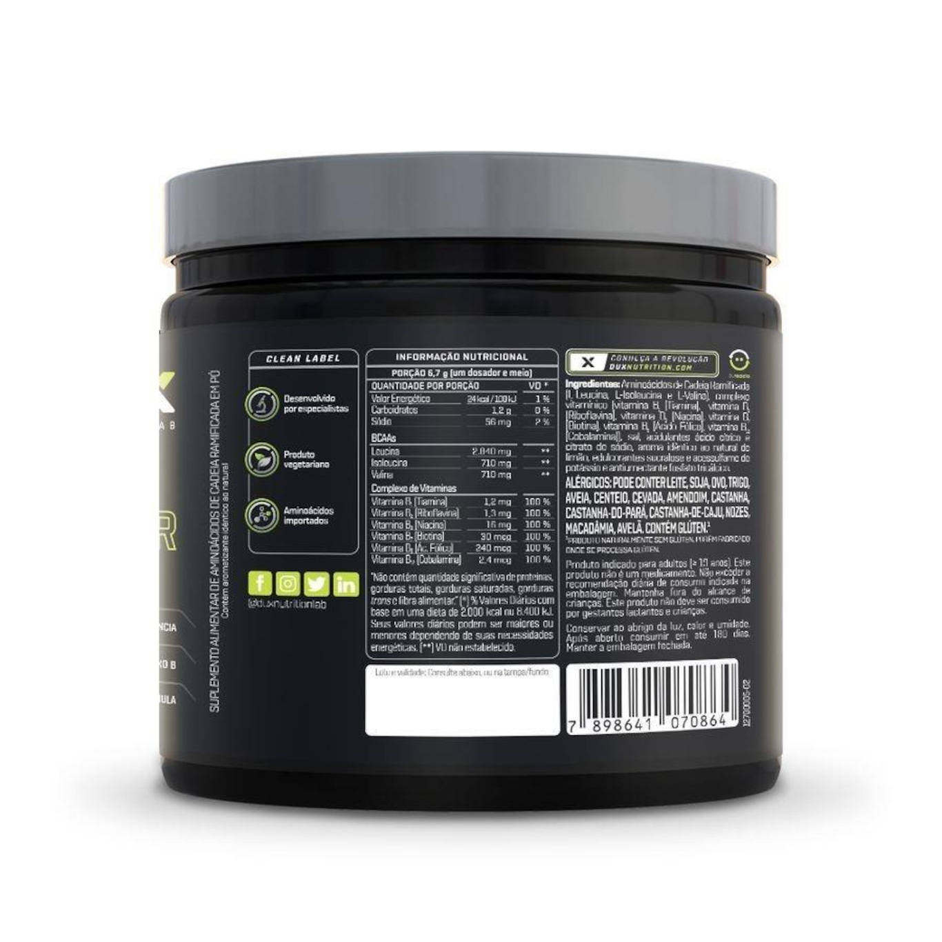 Bcaa Powder - Pote 200G - Dux Nutrition - Foto 3