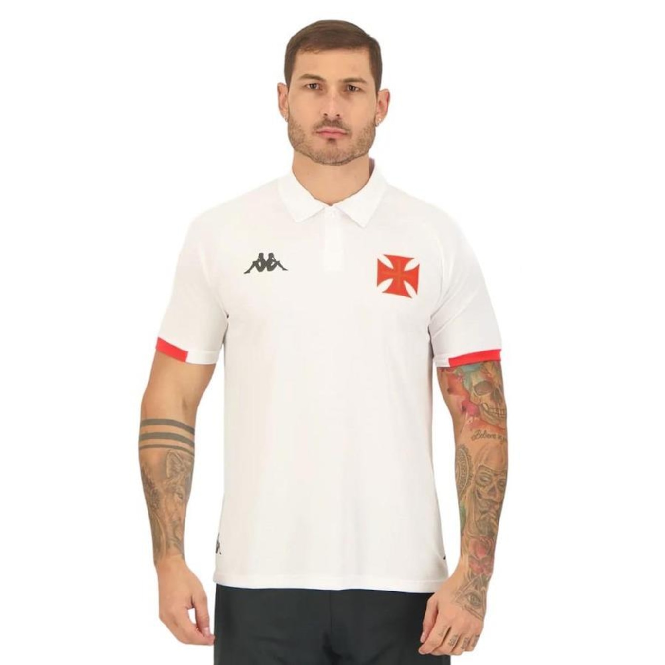 Camisa Polo Kappa Vasco Concentração 2023/24 - Masculina - Foto 1