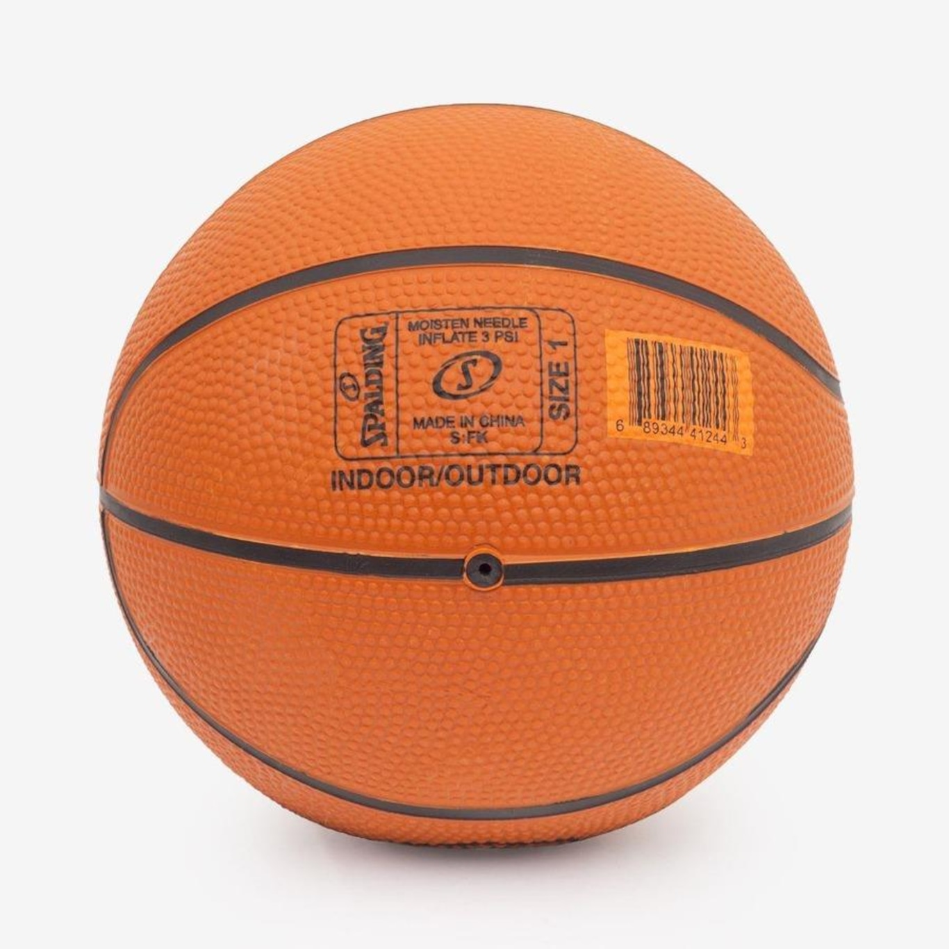 Mini Bola De Basquete Spalding - Lay Up - Borracha - Laranja