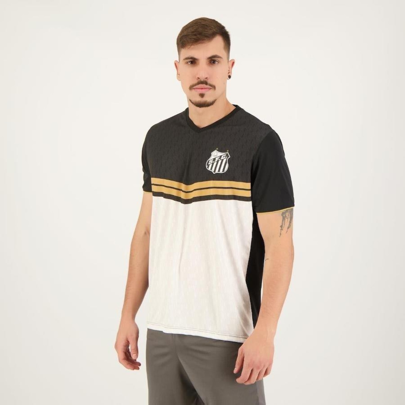 Camiseta do Santos Braziline Study - Masculina - Foto 3