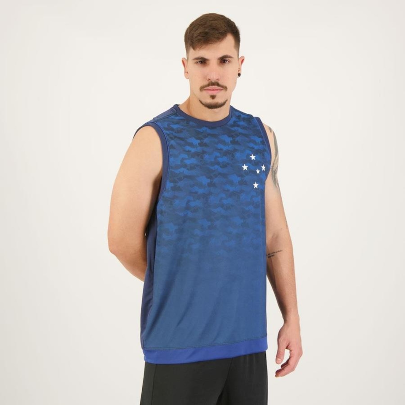 Camiseta Regata Do Cruzeiro Braziline Division - Masculina - Foto 1