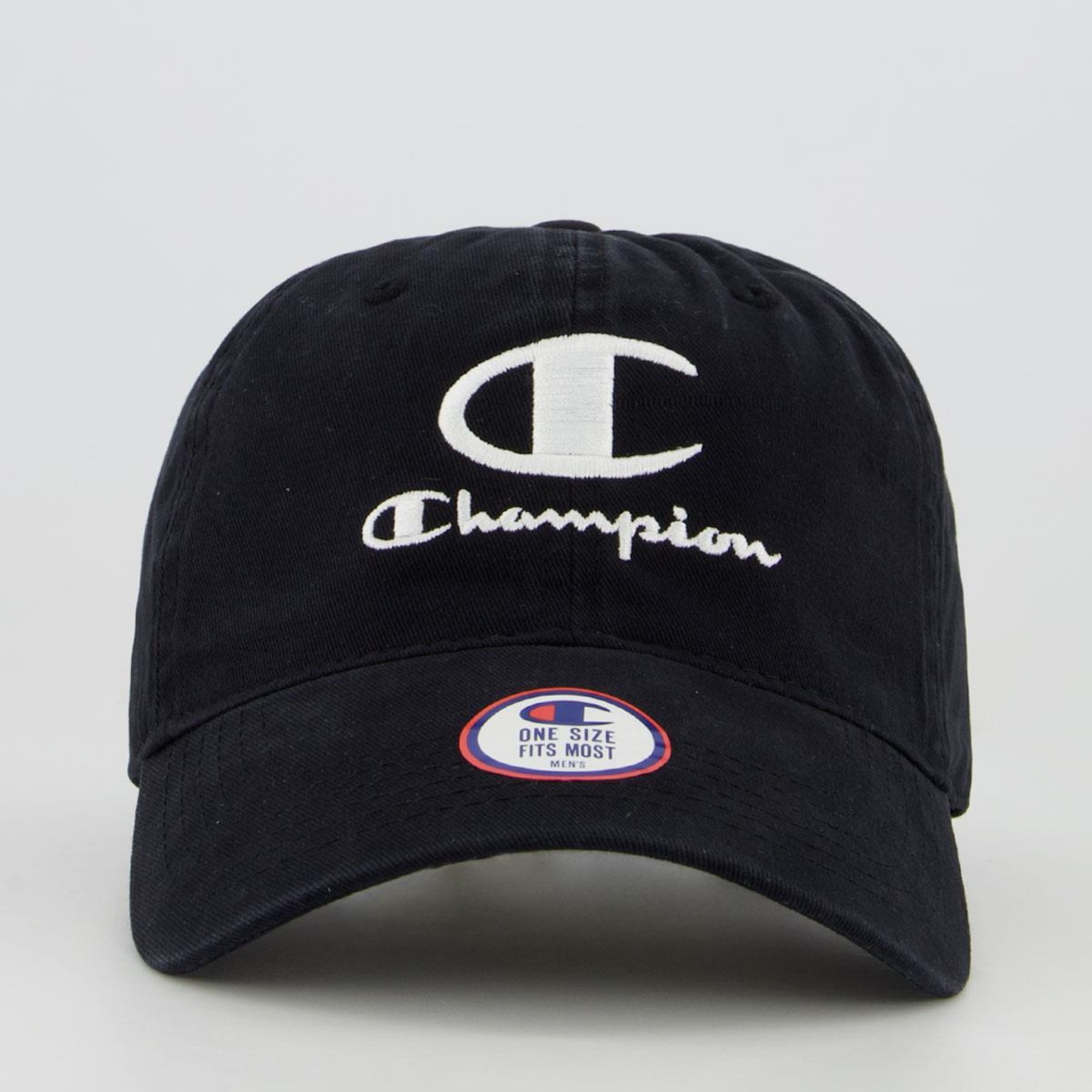 Boné Aba Curva Champion Washed Relaxed Big C Script - Strapback - Adulto