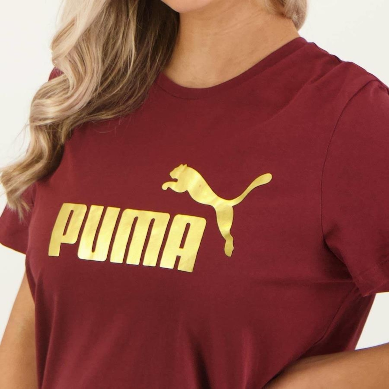 Camiseta Puma Ess Mettalic Logo - Feminina - Foto 4