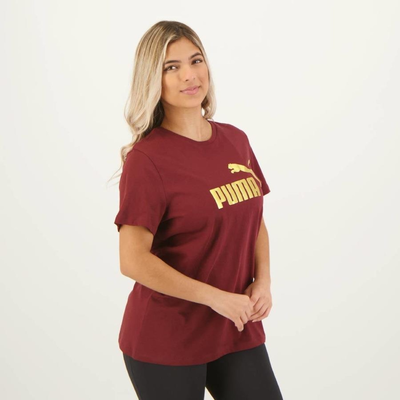 Camiseta Puma Ess Mettalic Logo - Feminina - Foto 5