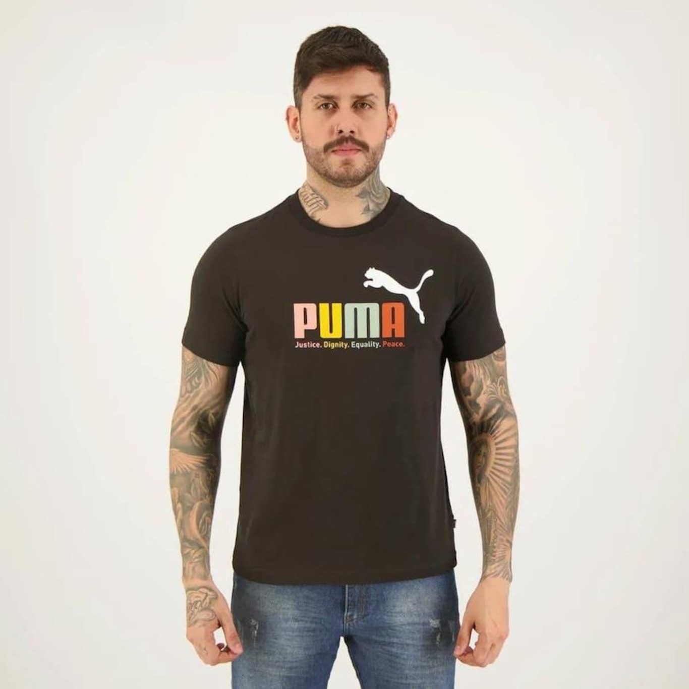 Camiseta Puma Essential Multicolor Tee - Masculina - Foto 1