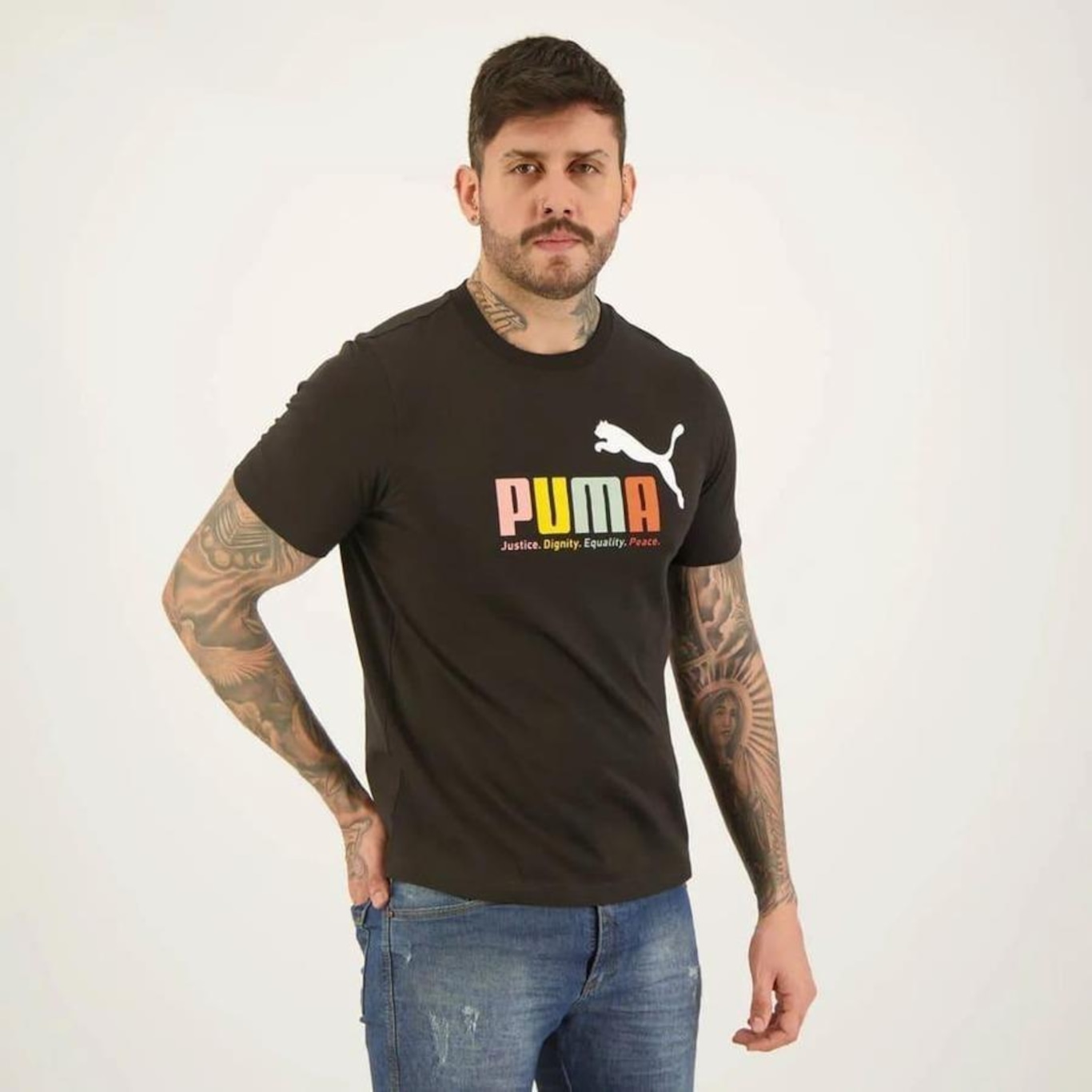 Camiseta Puma Essential Multicolor Tee - Masculina - Foto 2