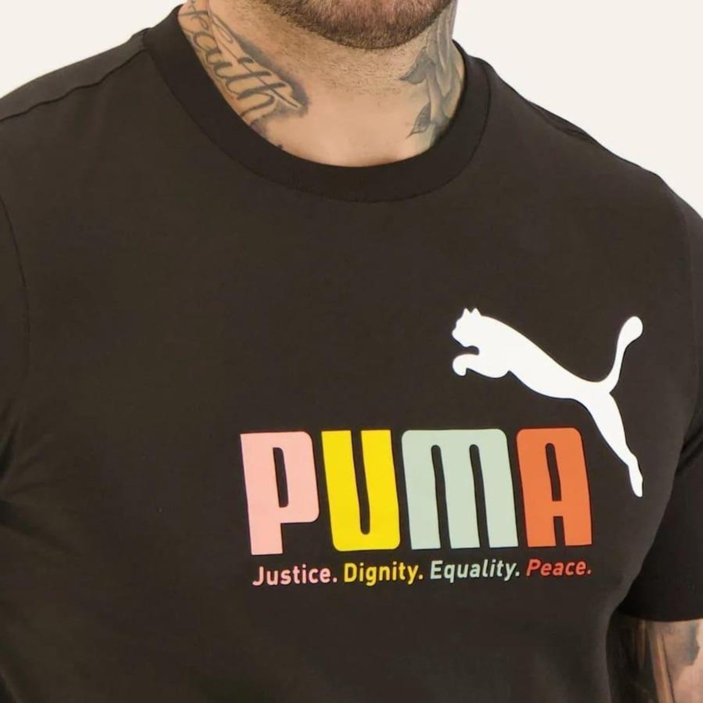 Camiseta Puma Essential Multicolor Tee - Masculina - Foto 3