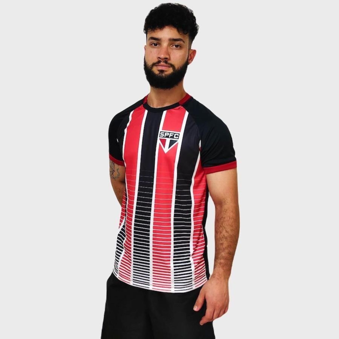 Camisa do São Paulo Level Tricolor Braziline - Masculina - Foto 3