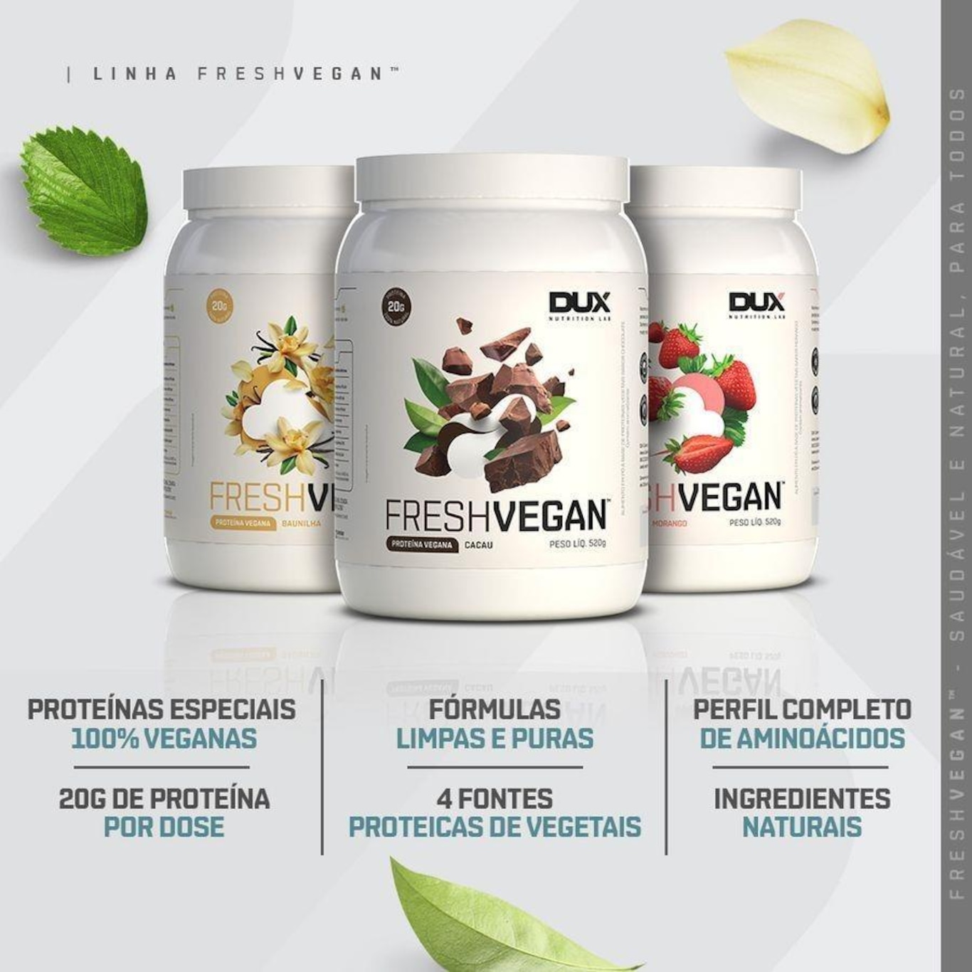 Freshvegan Dux Nutrition - Baunilha - 520G - Foto 1