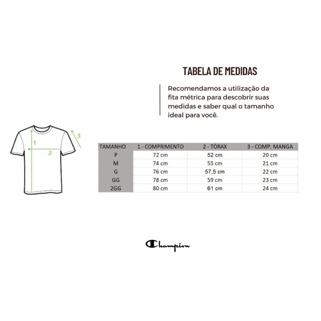 Camiseta Champion Athletic Basic Logo Bordado - Masculina - Foto 3