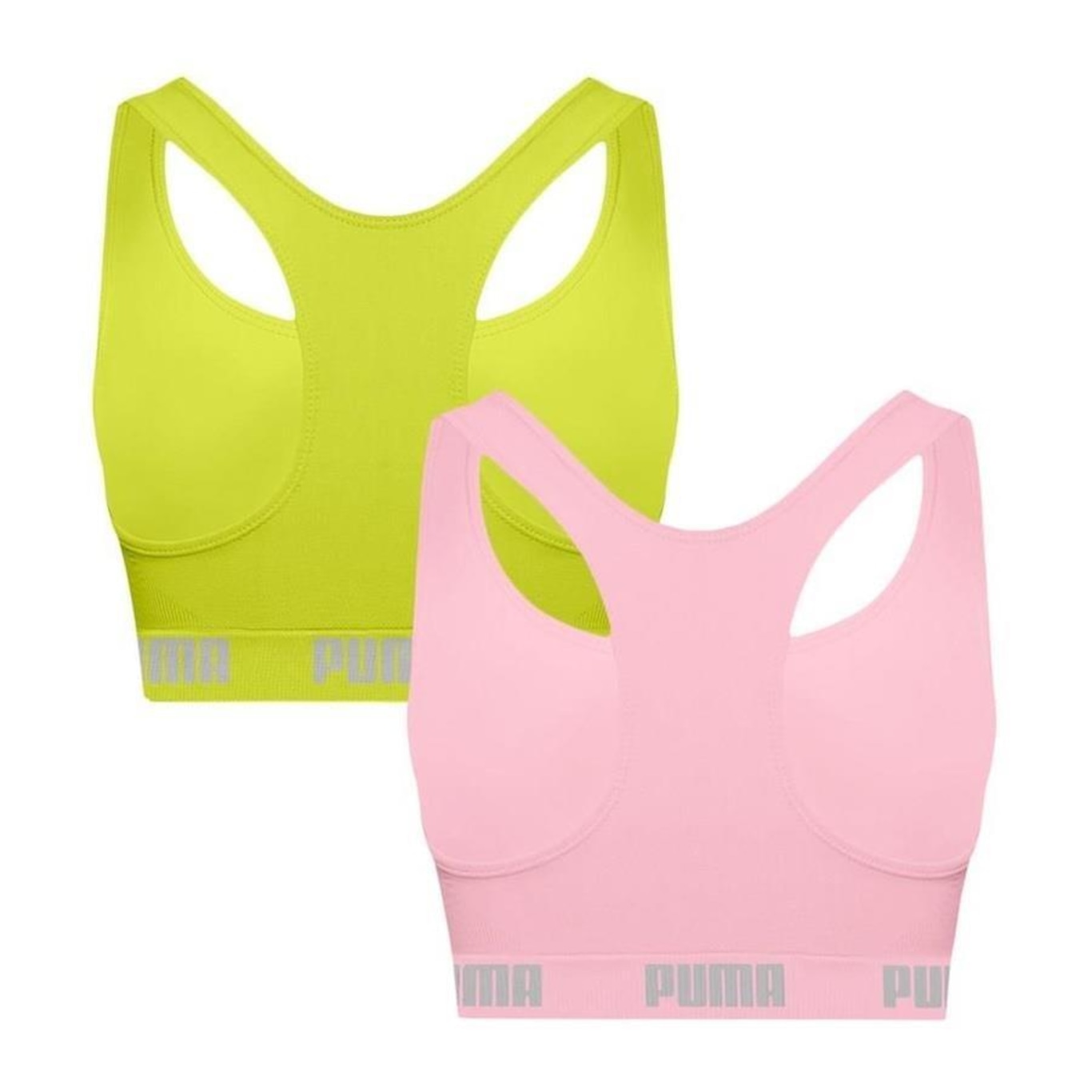 Kit Tops Fitness sem Bojo Puma Nadador sem Costura - 2 Unidades - Feminino - Foto 2