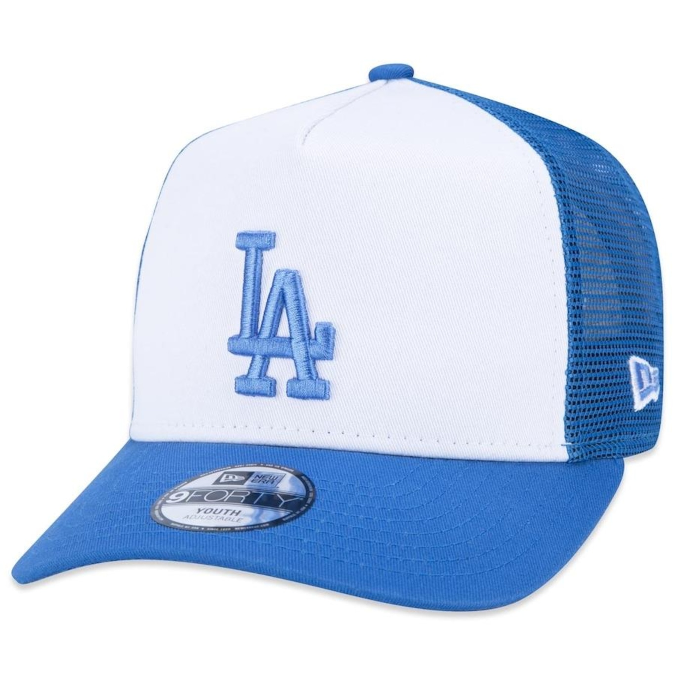 Boné Aba Curva New Era 9Forty A-Frame Trucker Mlb Los Angeles Dodgers - Snapback - Infantil - Foto 1