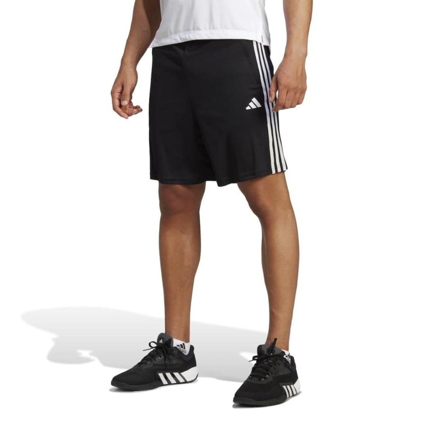 Shorts adidas Essentials Piquet 3-Stripes - Masculino - Foto 1