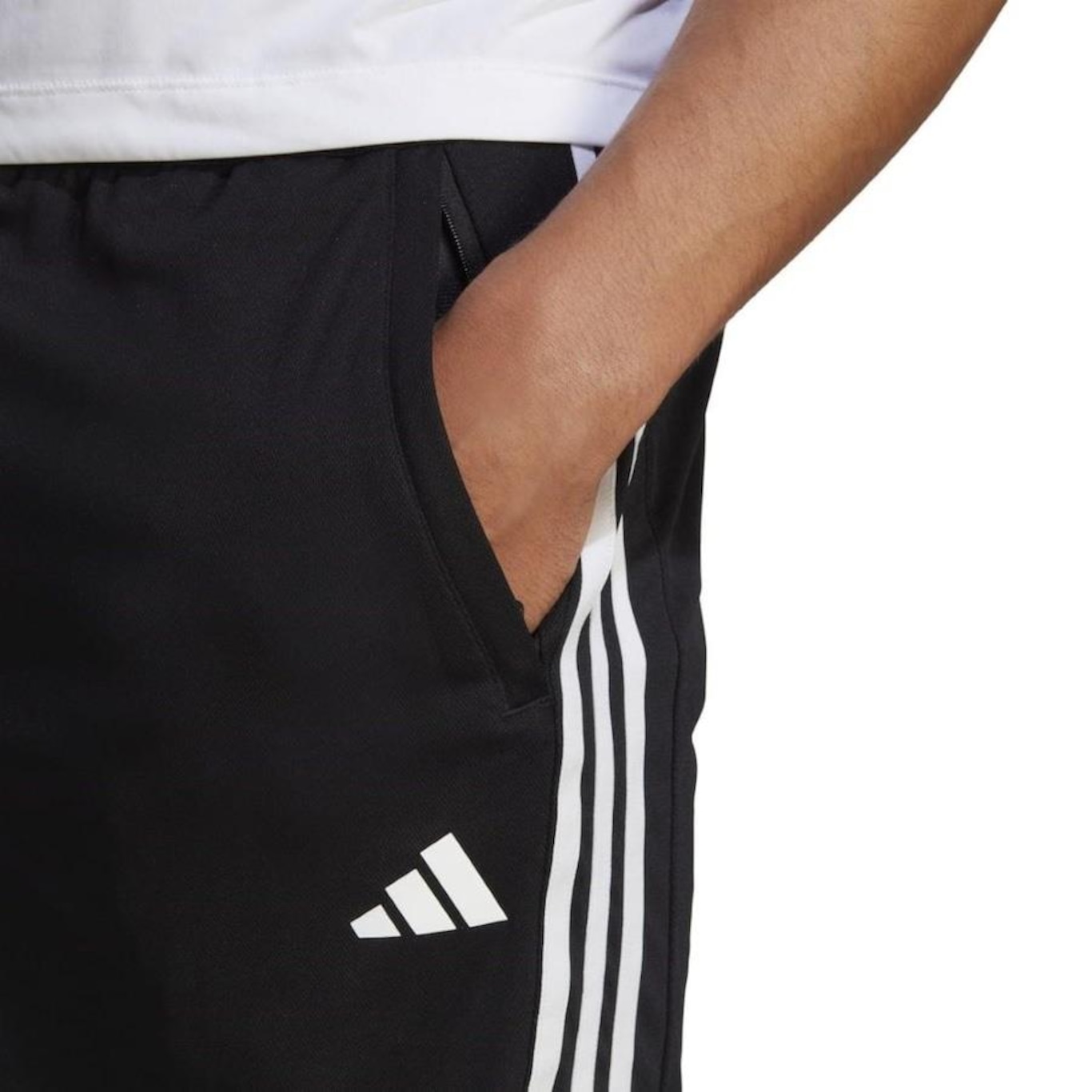 Shorts adidas Essentials Piquet 3-Stripes - Masculino - Foto 4