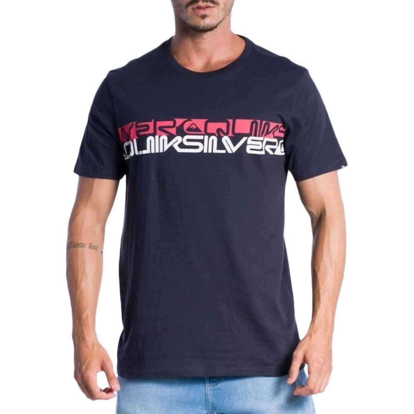 Camiseta Quiksilver Word Block Sm24 - Masculina - Foto 1