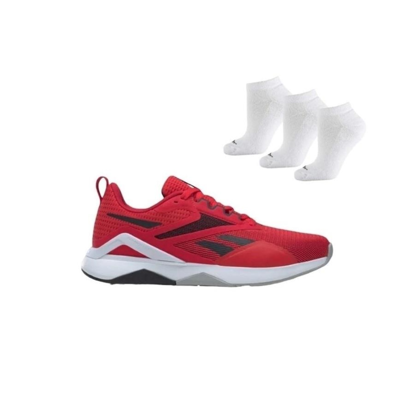 Tênis Reebok Nanoflex Tr 2 + 3 Pares de Meias - Masculino - Foto 1